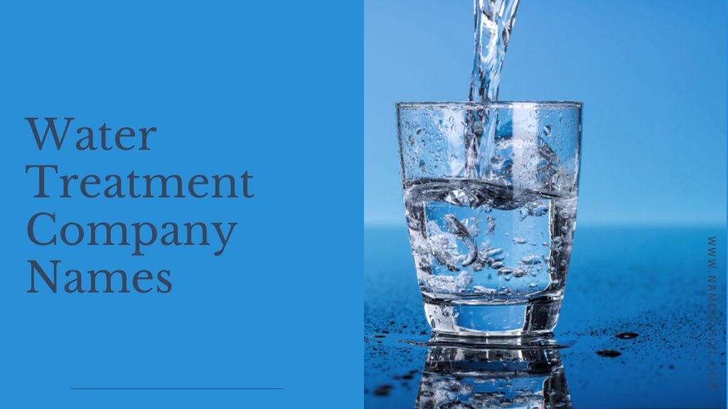 Water Treatment Company Names